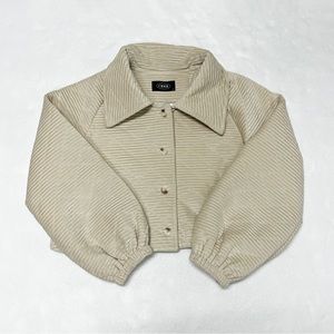 Cropped Soft Beige Coat